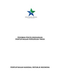 Image of Pedoman penyelenggaraan perpustakaan perguruan tinggi